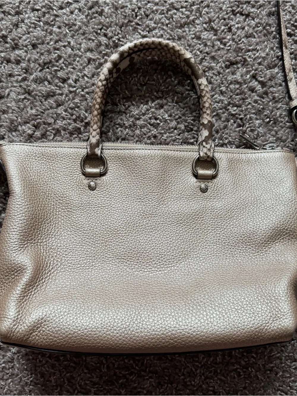 Coach Mini Emma Satchel S38877 Rose Gold Crossbody Bag